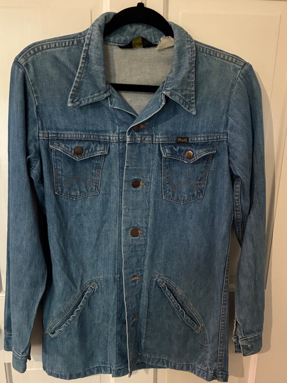 EUC VINTAGE WRANGLER Classic Blue Denim Jeans Jacket